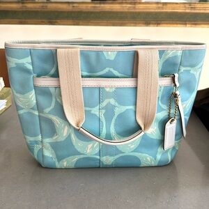 Coach Scribble Pattern Blue C Bag (Like New)